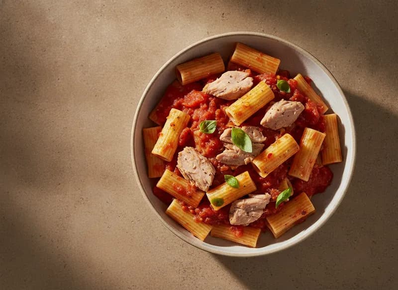 Pâtes au thon et tomate