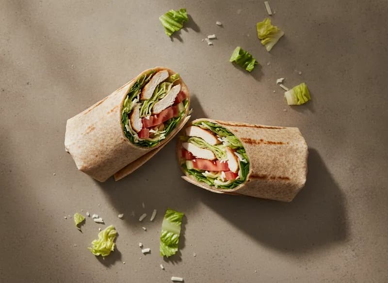 Wrap poulet crudités